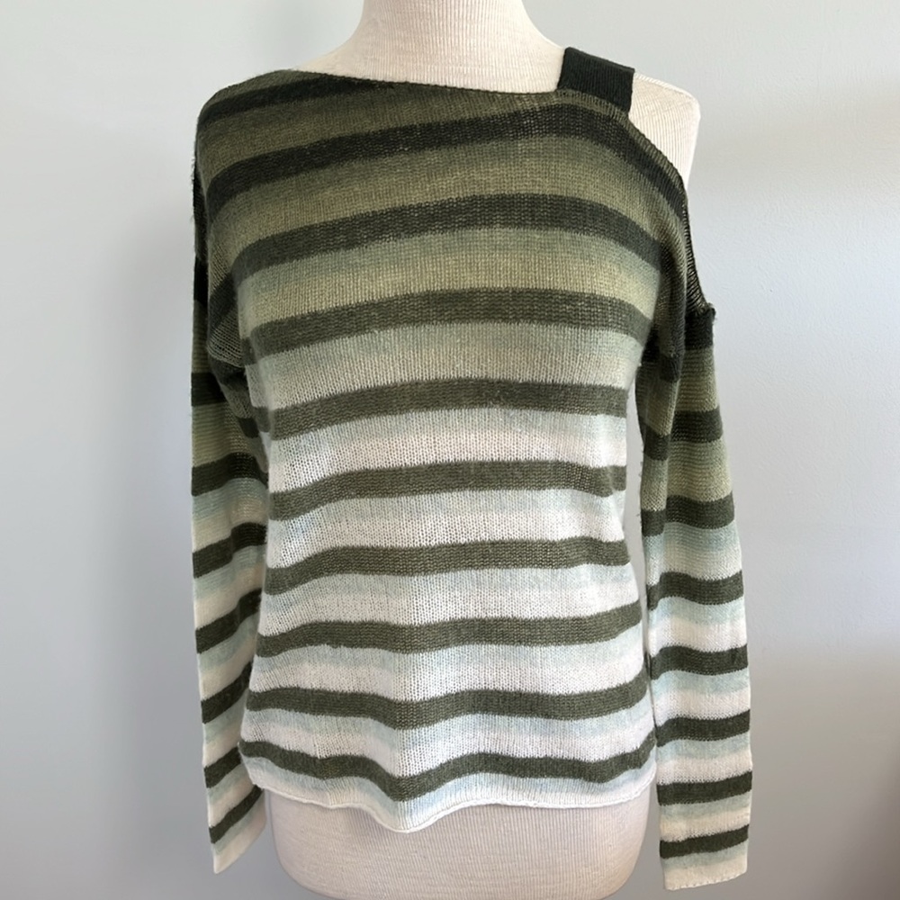 White + Warren One Shoulder Cashmere Sweater